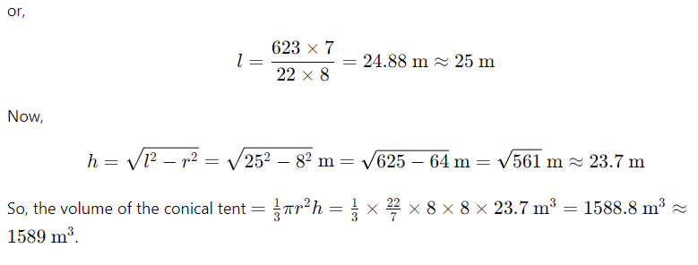 Surface Area and Volumes Class 9 Notes Maths Chapter 12