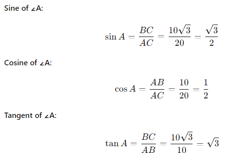 Introduction to Trigonometry Class 10 Notes Maths Chapter 8