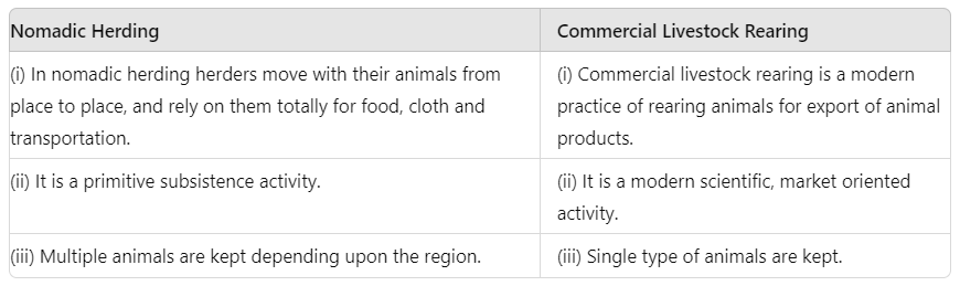 Class 12 Geography Short Questions with Answers - Primary Activities