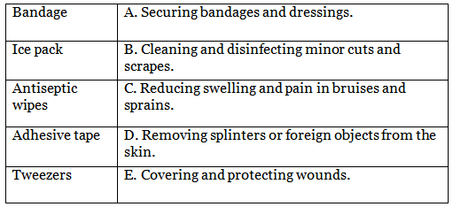 Class 5 Science - Safety and First Aid - CBSE Worksheets Solutions - 2