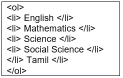 HTML Advanced: Short Answer Type Questions | Computer Application: Class 10