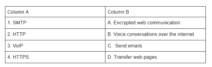 Worksheet: Internet Protocol | Computer Application: Class 10