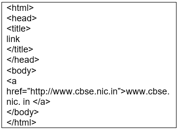 HTML Advanced: Short Answer Type Questions | Computer Application: Class 10