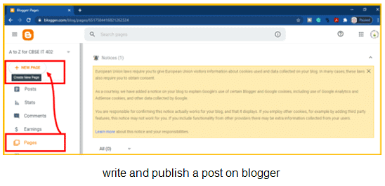 Creating & Publishing Web Pages – Blog - Class 10