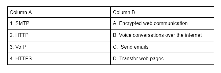 Worksheet Solutions: Internet Protocol | Computer Application: Class 10