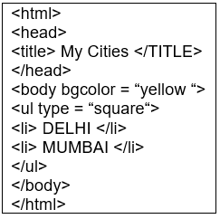 HTML Advanced: Short Answer Type Questions | Computer Application: Class 10