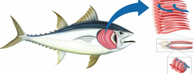 Gills in fish