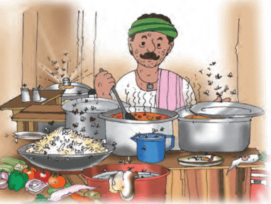 Diseases spread through unhygienic food