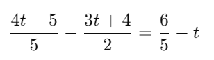 Unit Test (Solutions): Linear Equations in One Variable - Hobbies