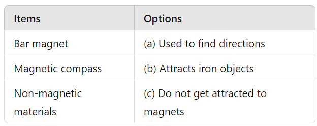 Unit Test(Solutions): Exploring Magnets | Science for Class 6