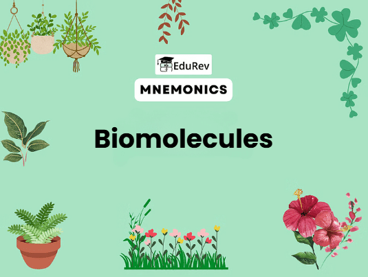 Mnemonics: Biomolecules | Biology Class 11 - NEET