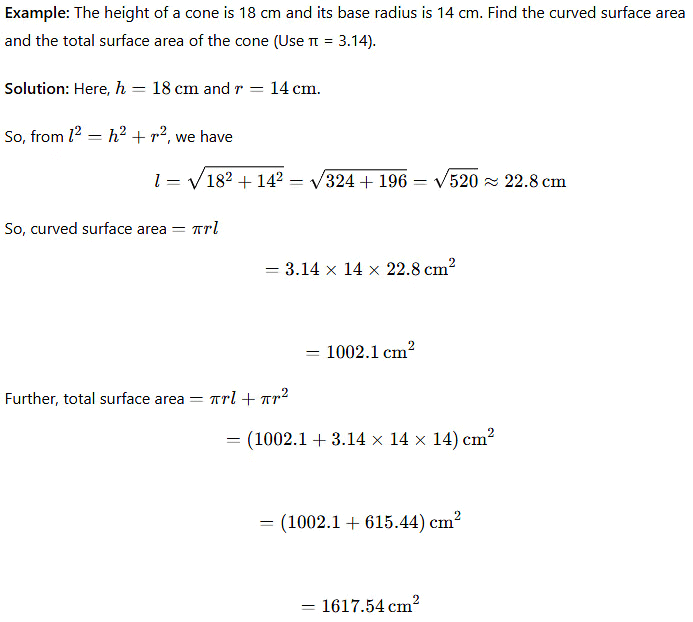 Surface Area and Volumes Class 9 Notes Maths Chapter 12
