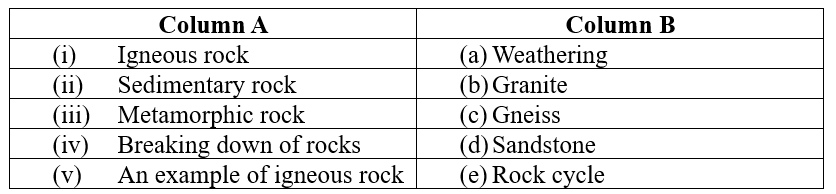 Rocks And Minerals - 1 Class 5 Worksheet Science