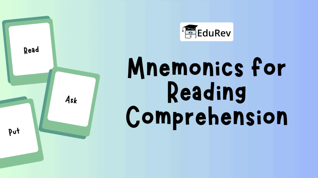 Mnemonics for Reading Comprehension | Verbal Ability & Reading Comprehension (VARC) - CAT