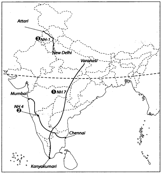 Map Based Questions: Life Lines of National Economy | Social Studies (SST) Class 10