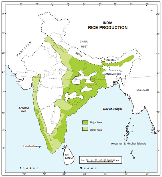 Map: Agriculture | Social Studies (SST) Class 10