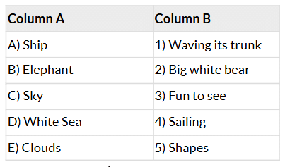 A Show of Clouds - 1 Class 2 Worksheet English Mridang