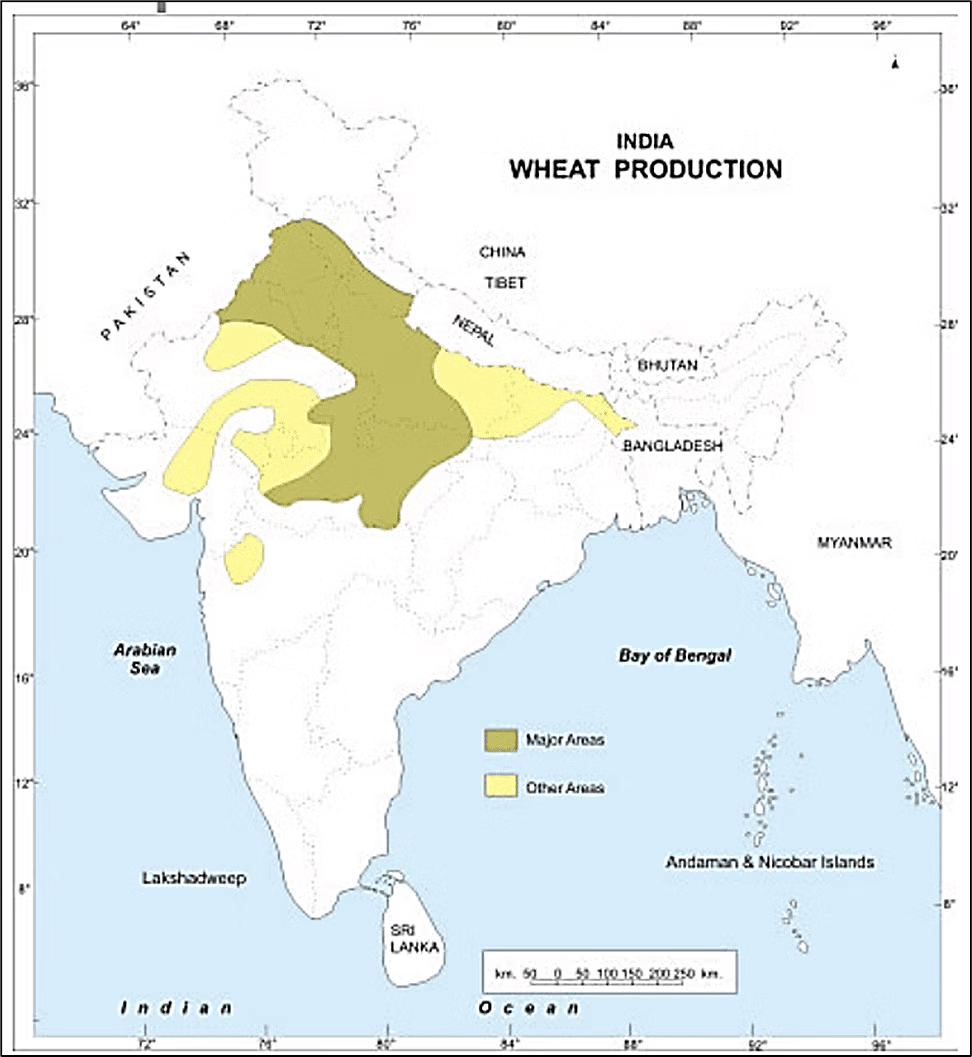 Map: Agriculture | Social Studies (SST) Class 10