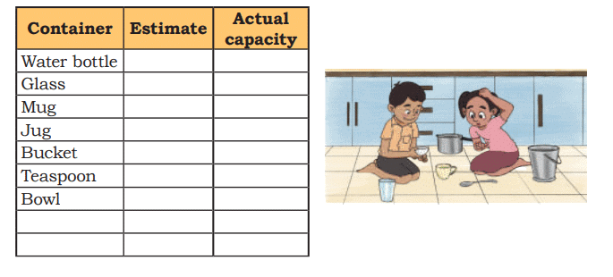 NCERT Solutions for Class 4 Maths Chapter 8 - Weigh It, Pour It