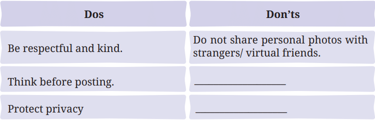Class 7 Science Chapter 6 NCERT Based Activity - Adolescence: A Stage of Growth and Change