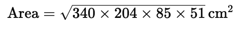 Class 9 Maths Chapter 10 Question Answers - Heron’s Formula