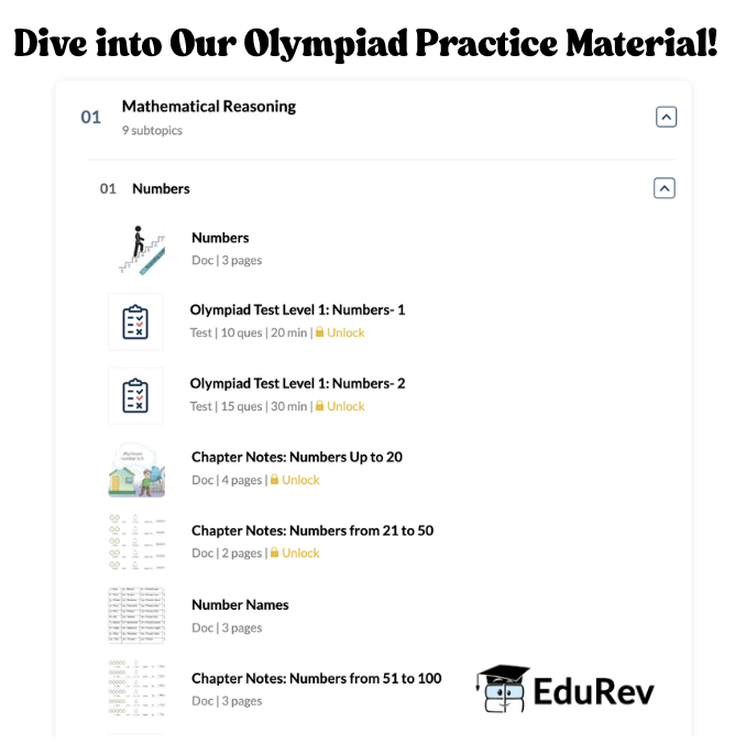 Olympiad Courses on EduRev class 1
