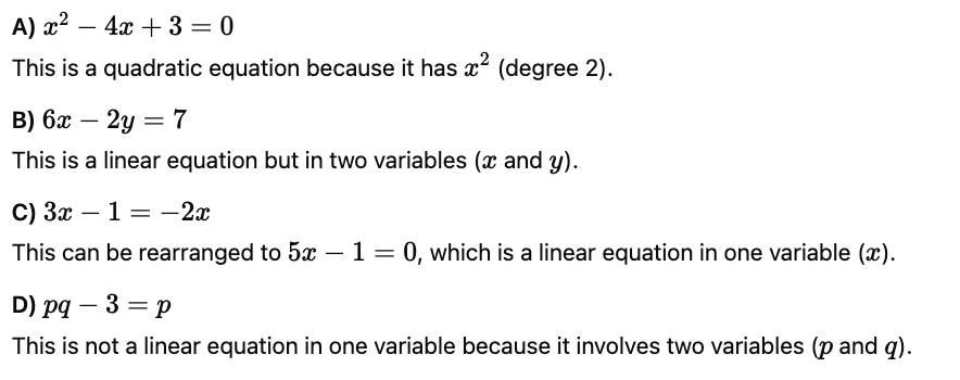 Linear Equations in One Variable Class 8 Worksheet Maths Chapter 2