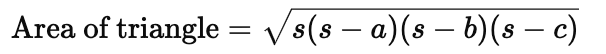 Class 9 Maths Chapter 10 Question Answers - Heron’s Formula