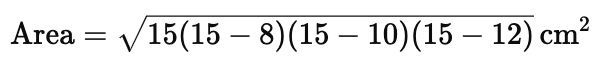 Class 9 Maths Chapter 10 Question Answers - Heron’s Formula