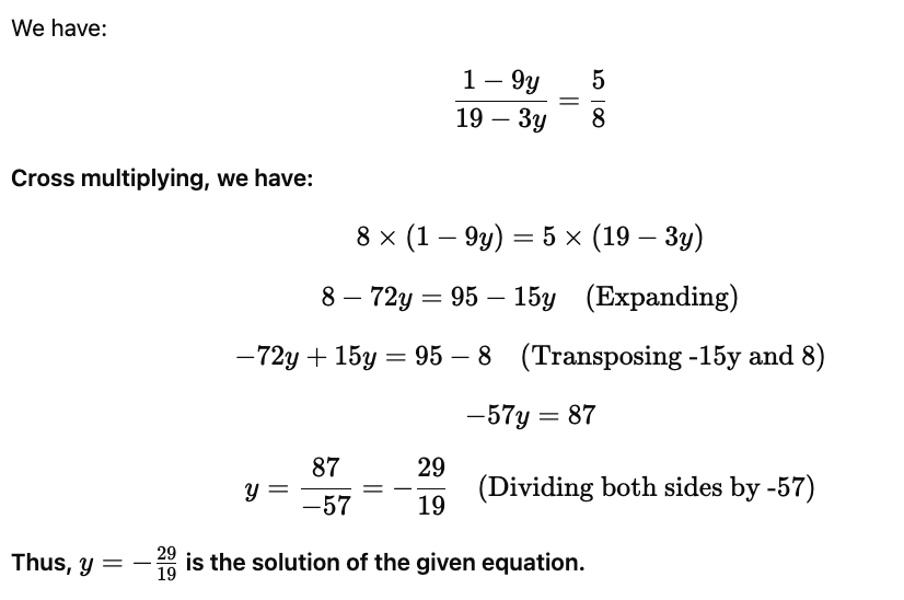 Linear Equations in One Variable Class 8 Worksheet Maths Chapter 2