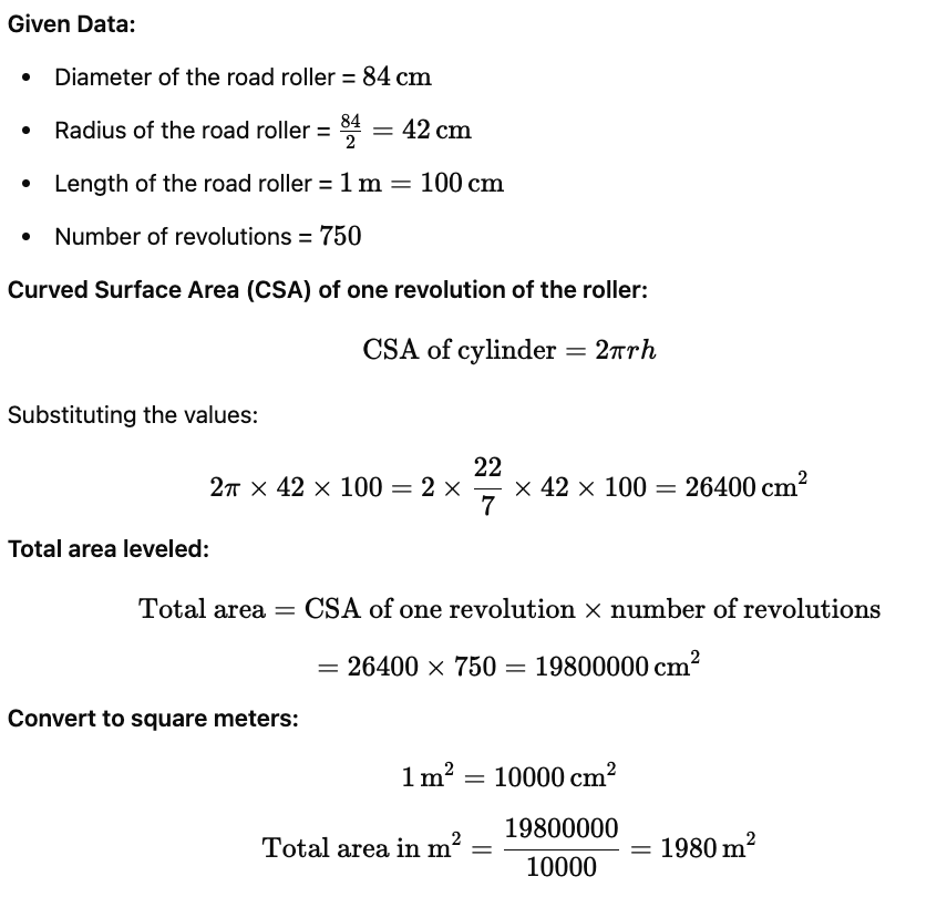Important Questions for Class 8 Maths - Mensuration