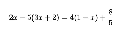 Linear Equations in One Variable Class 8 Worksheet Maths Chapter 2