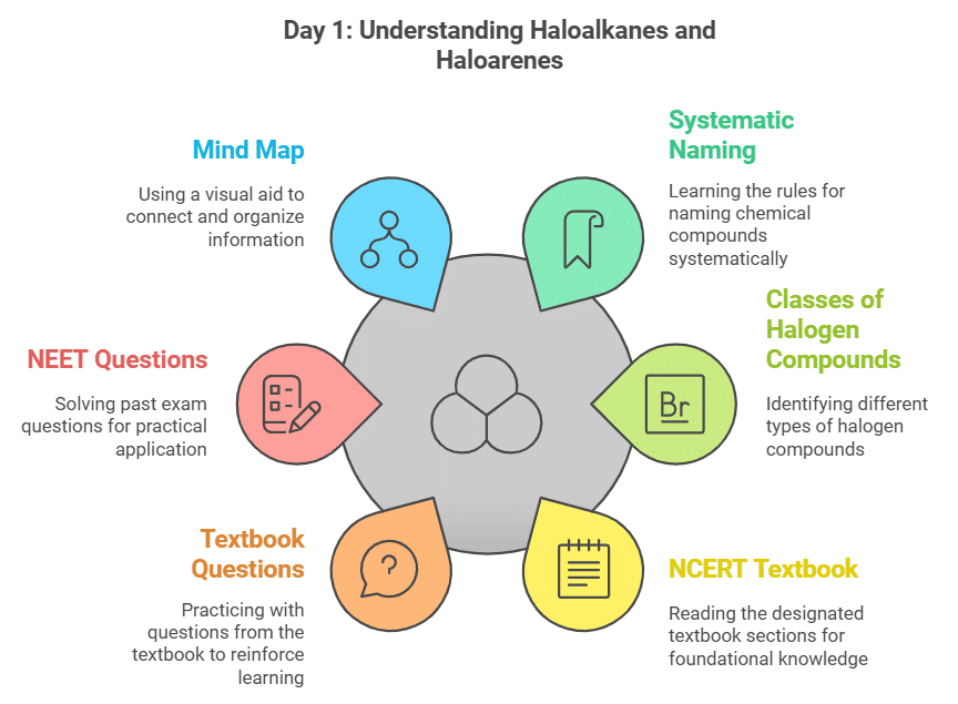 4 Days Study Plan: Haloalkanes and Haloarenes | Chemistry Class 12 - NEET