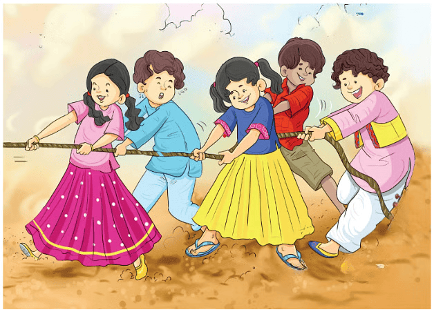 रस्साकशी Chapter Notes | Hindi for Class 3 (वीणा)