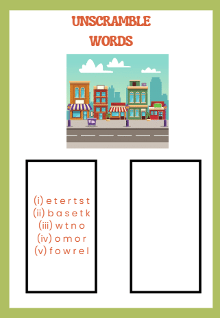 This is My Town - 2 Class 2 Worksheet English Mridang