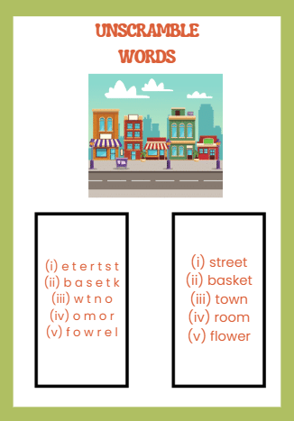 This is My Town - 2 Class 2 Worksheet English Mridang