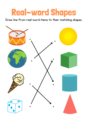 Worksheet Solutions: Shapes Around Us (3D Shapes) | Worksheets with solutions for Class 2