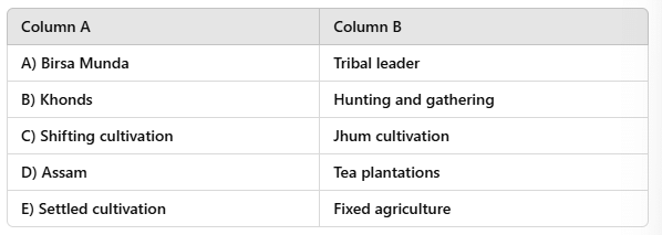 Tribals, Dikus and the Vision of a Golden Age Class 8 Worksheet History Chapter 4