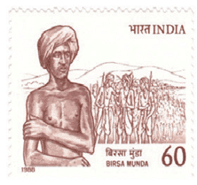 Postal Stamp issued in memory of Birsa Munda