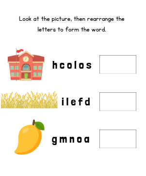 Between Home and School - 2 Class 2 Worksheet English