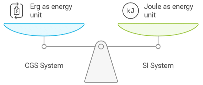 Comparing Kinetic Energy Units in CGS and SI Systems