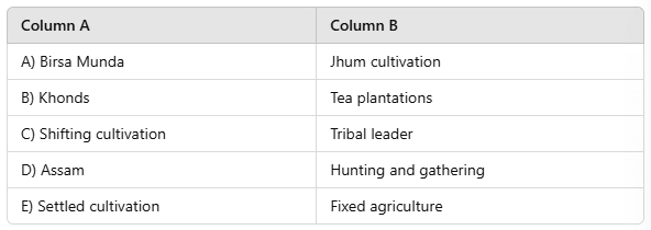 Tribals, Dikus and the Vision of a Golden Age Class 8 Worksheet History Chapter 4