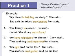 Direct and indirect speech - Class 7