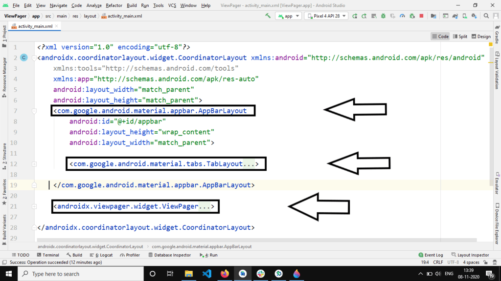 Step 2: Working with the activity_main.xml file