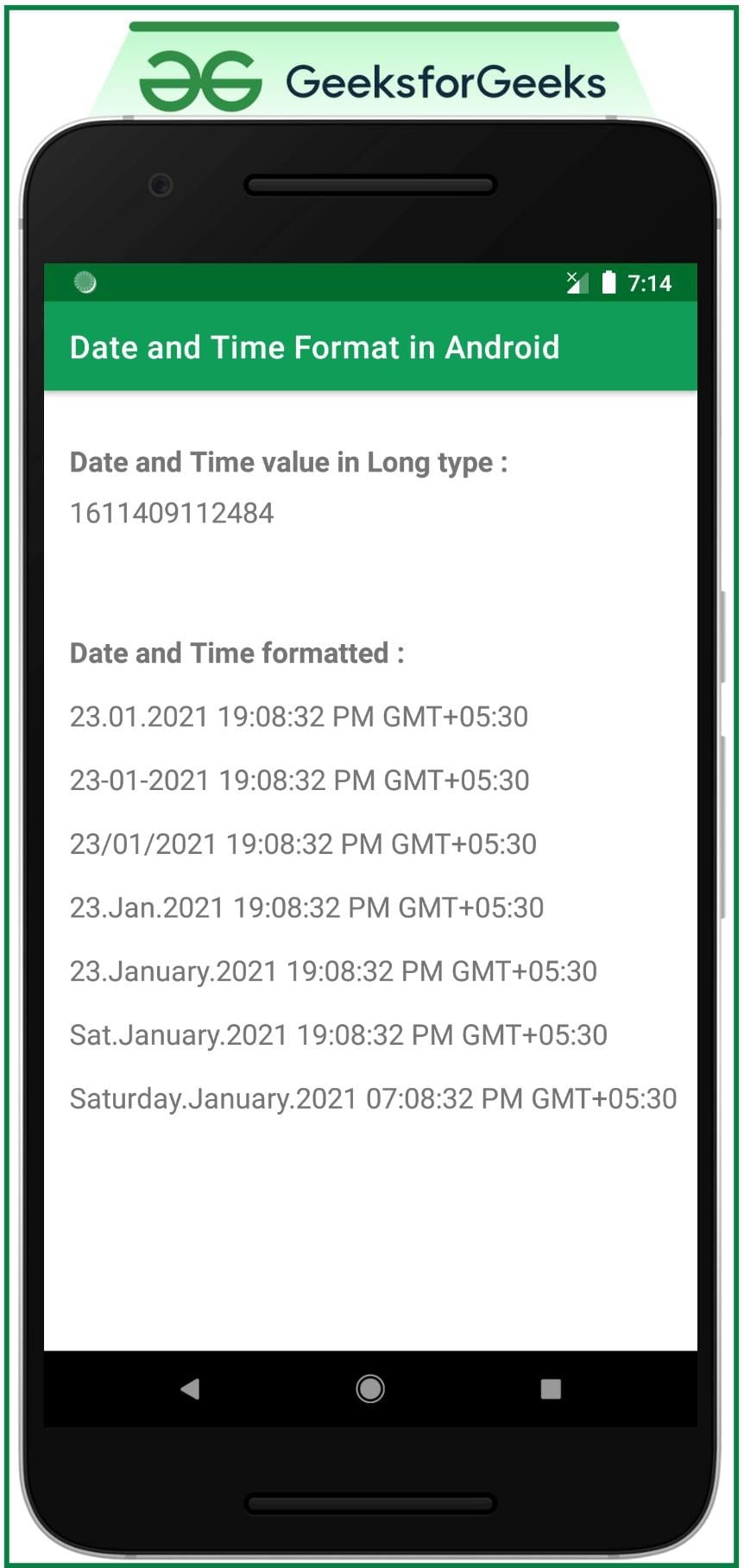 Date and Time Formatting in Android - Software Development
