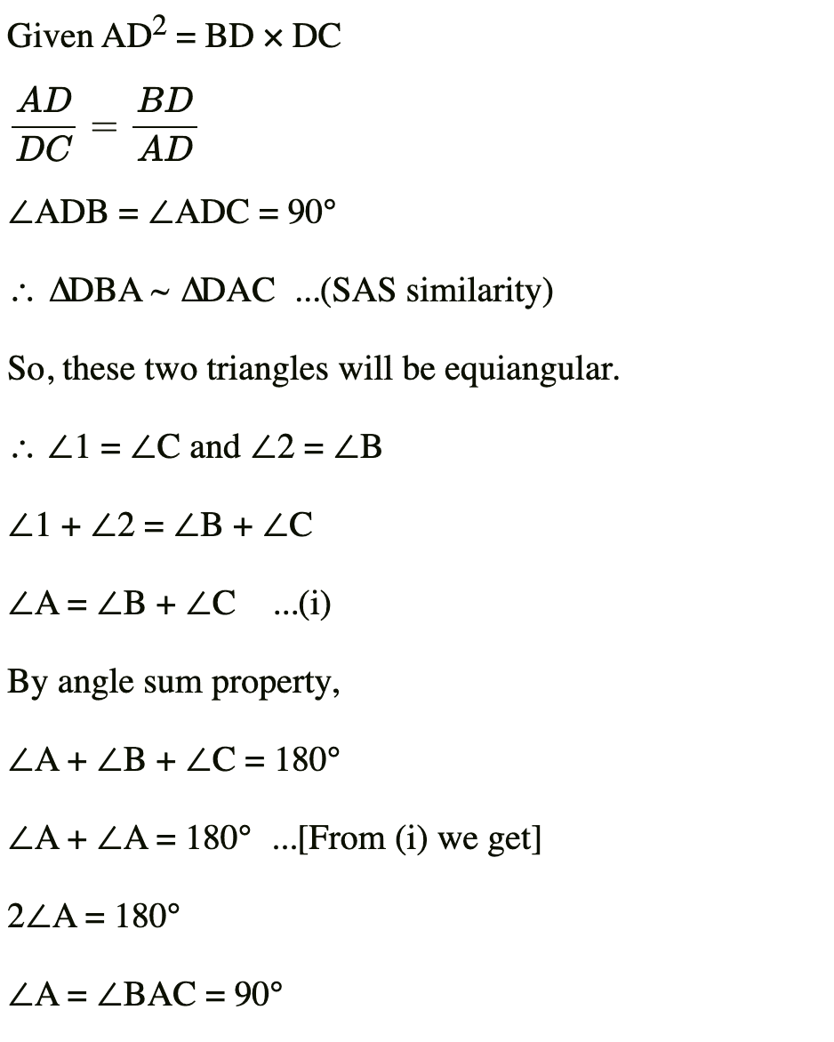 Previous Year Questions: Triangles | Mathematics (Maths) Class 10