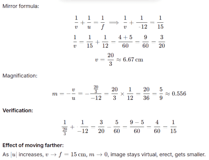 Class 10 Science Chapter 9 Previous Year Questions - Ray Optics - Light : Reflection and Refraction