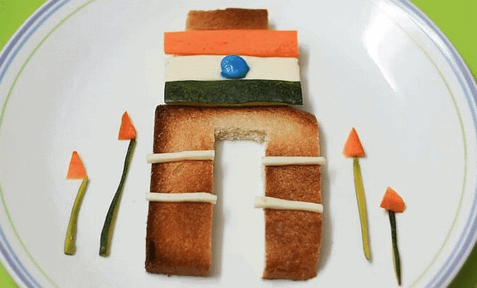 Craft Ideas: India Gate Tricolor Food Art | Hands on Art & Craft - Class 1