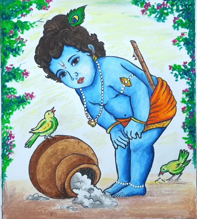 Printable Worksheet: Janmashtami - 1 - Class 1
