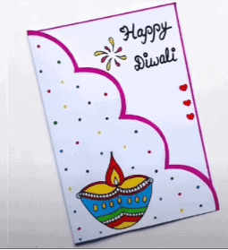 Craft Ideas: Diwali Greeting Card | Hands on Art & Craft - Class 1